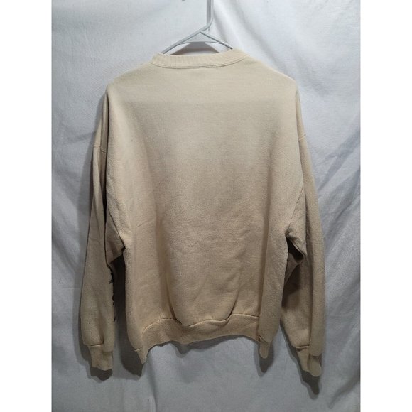 Jerzees Vintage Beige Sweater Women's Size XL Christmas Peace On Earth READ - Picture 6 of 6
